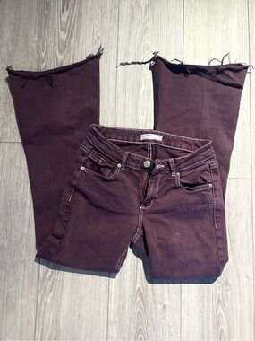 Purple Garage Denim Low Waist Flare Jeans